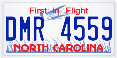 NC license plate DMR4559