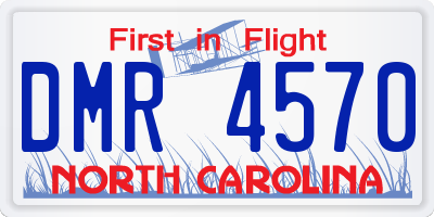 NC license plate DMR4570