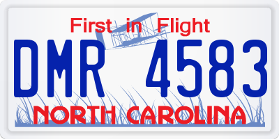 NC license plate DMR4583