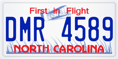 NC license plate DMR4589