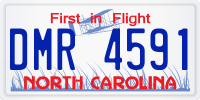 NC license plate DMR4591