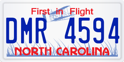 NC license plate DMR4594