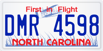 NC license plate DMR4598