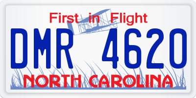 NC license plate DMR4620