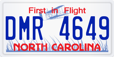NC license plate DMR4649