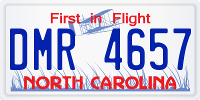 NC license plate DMR4657