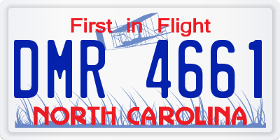 NC license plate DMR4661