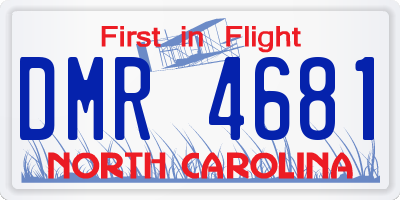 NC license plate DMR4681
