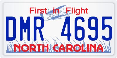 NC license plate DMR4695