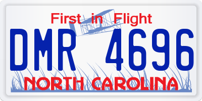 NC license plate DMR4696