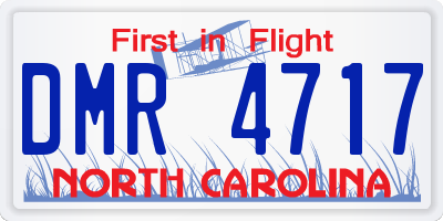 NC license plate DMR4717