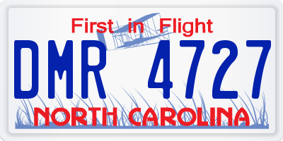 NC license plate DMR4727