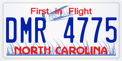 NC license plate DMR4775