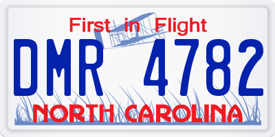 NC license plate DMR4782