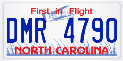 NC license plate DMR4790