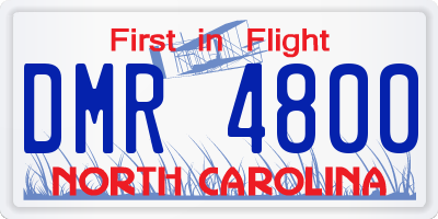 NC license plate DMR4800