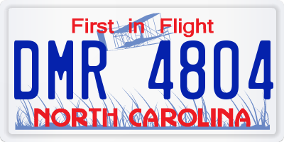 NC license plate DMR4804
