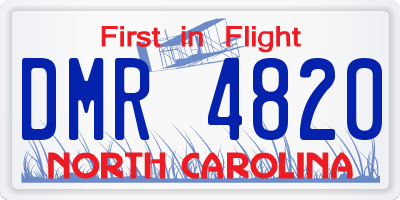 NC license plate DMR4820