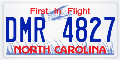 NC license plate DMR4827