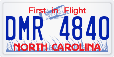 NC license plate DMR4840