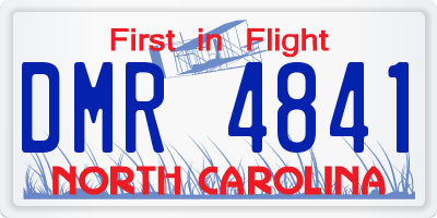 NC license plate DMR4841