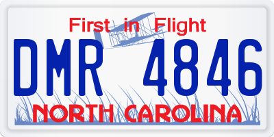 NC license plate DMR4846