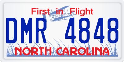 NC license plate DMR4848