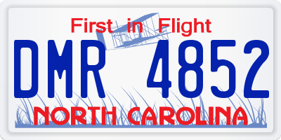 NC license plate DMR4852