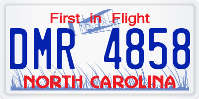 NC license plate DMR4858