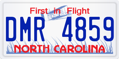 NC license plate DMR4859