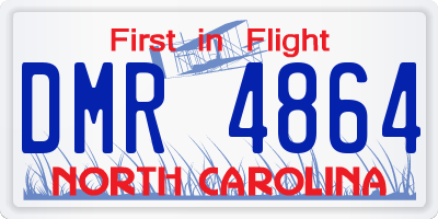 NC license plate DMR4864