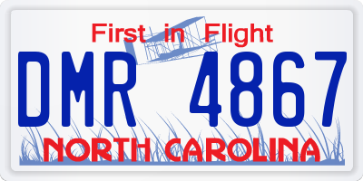 NC license plate DMR4867