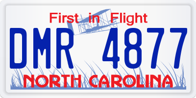 NC license plate DMR4877