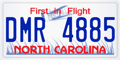 NC license plate DMR4885