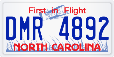 NC license plate DMR4892