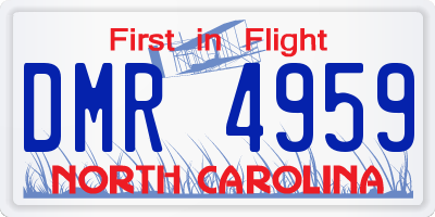 NC license plate DMR4959