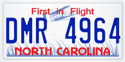 NC license plate DMR4964