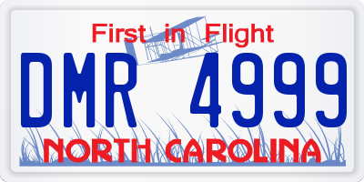 NC license plate DMR4999