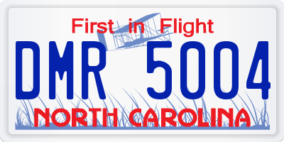 NC license plate DMR5004