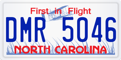 NC license plate DMR5046