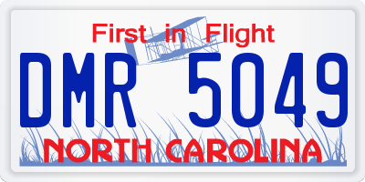 NC license plate DMR5049