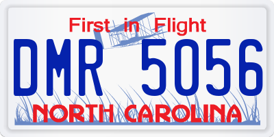 NC license plate DMR5056
