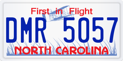 NC license plate DMR5057