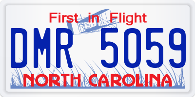 NC license plate DMR5059