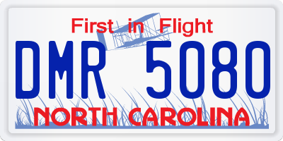 NC license plate DMR5080