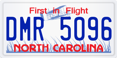 NC license plate DMR5096
