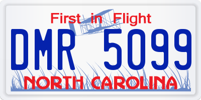 NC license plate DMR5099