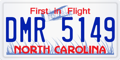 NC license plate DMR5149