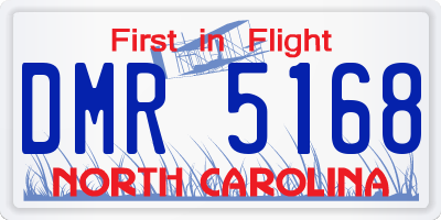 NC license plate DMR5168