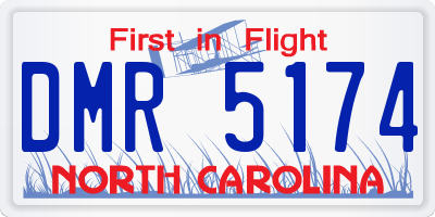 NC license plate DMR5174